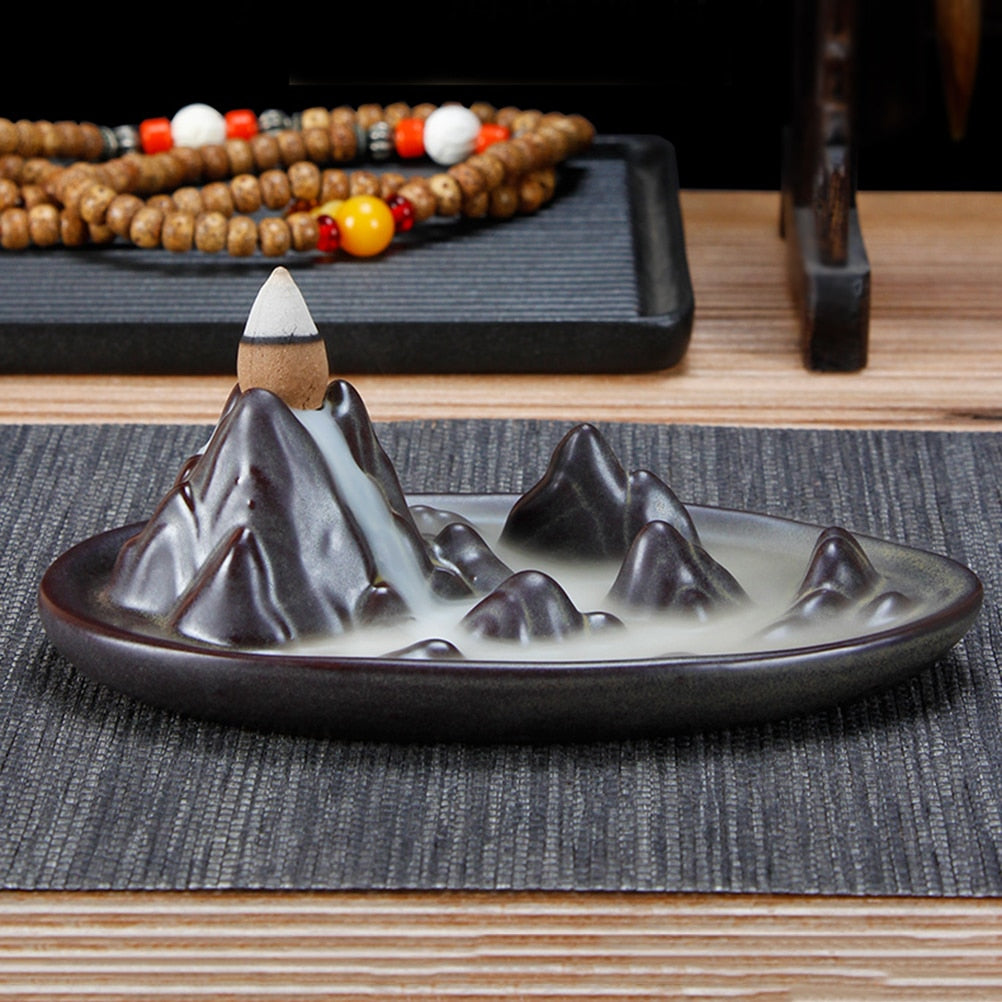Ceramic Backflow Censer — glazed ceramic incense decor, view 5