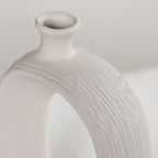 White Ceramic Bud Vase — glazed ceramic vases decor, view 6