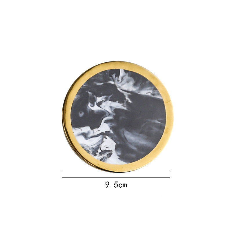 Marble and Brass Coasters — kitchen decor, view 3