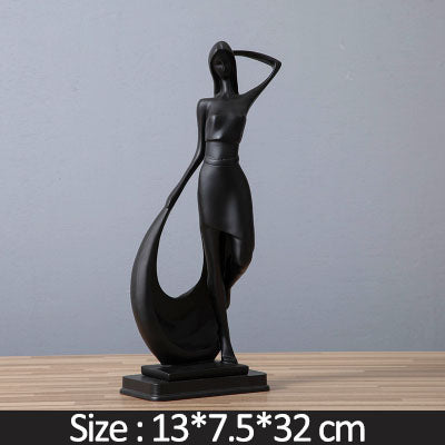 Minimalist Figure Statue — cast resin sculpture decor, view 2
