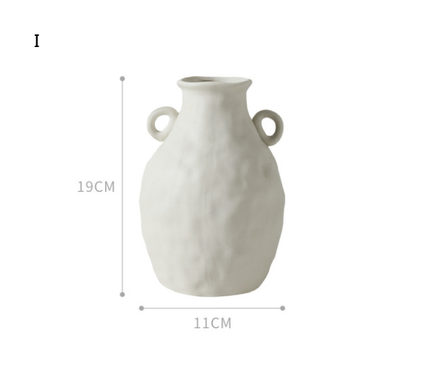 Nordic Ceramic Vase — glazed ceramic vases decor, view 3