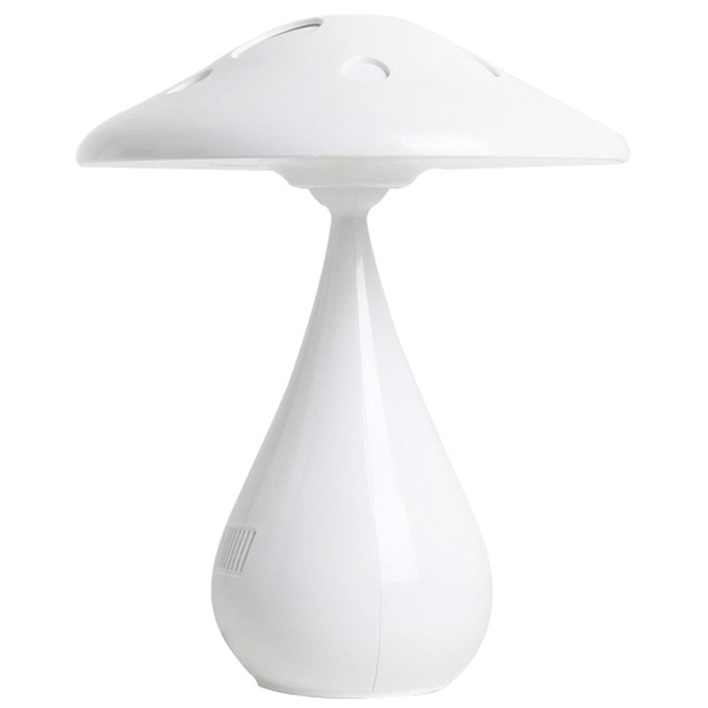 White Mushroom Table Lamp — moulded plastic lighting decor, view 3