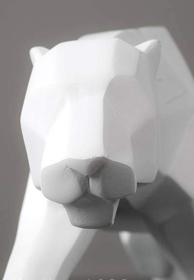 Black Panther Sculpture — cast resin sculpture decor, view 5
