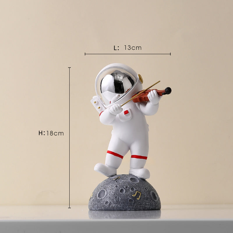 Astronaut Resin Figurine — cast resin sculpture decor, view 9