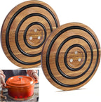 Round Acacia Trivet — kitchen decor, view 6