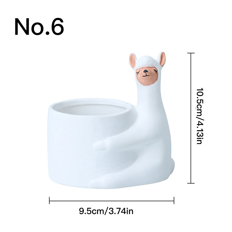 Animal Face Pots, ceramic vase, view 3