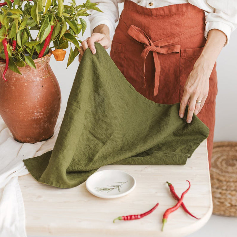 Hanging Linen Tea Towel — kitchen decor, view 4