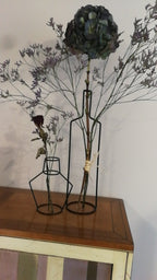Iron Line Sculptural Vase — powder-coated metal vases decor, view 3