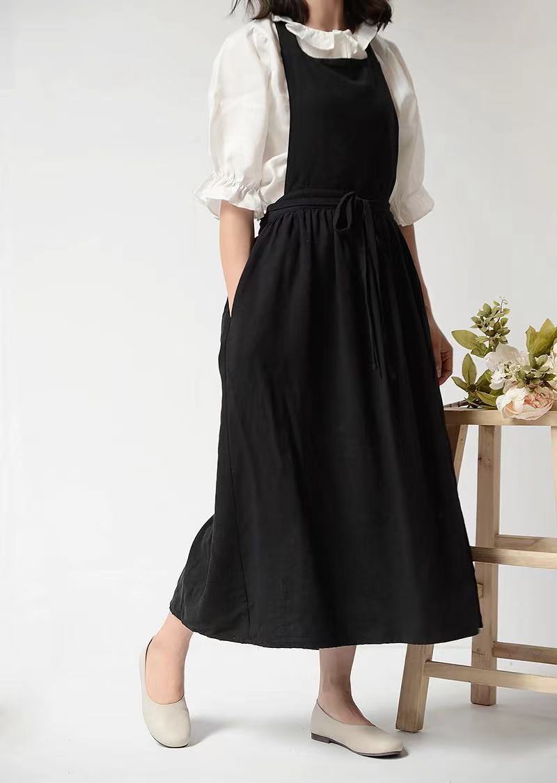 Cross-Back Linen Apron — kitchen decor, view 7