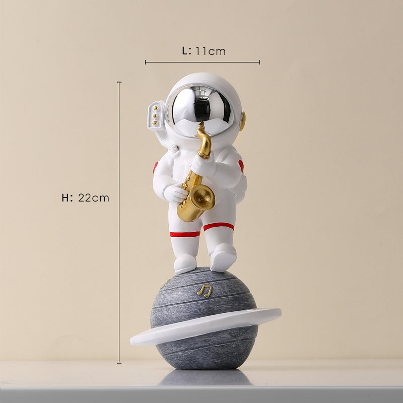 Astronaut Resin Figurine — cast resin sculpture decor, view 11