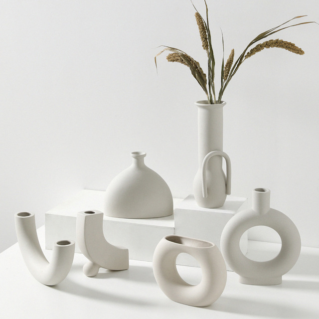 Nordic Ceramic Vase — glazed ceramic vases decor, view 12