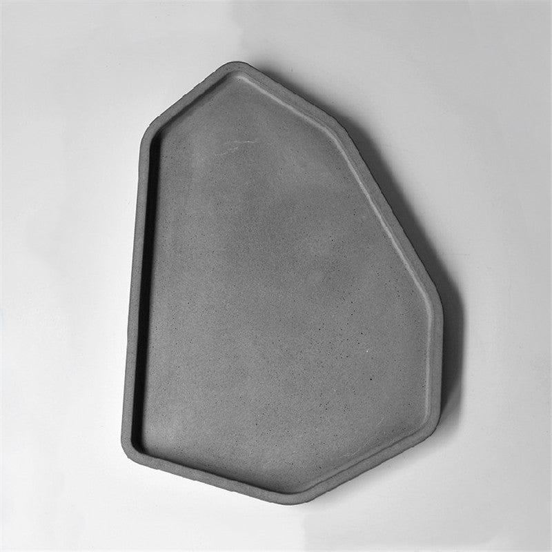 Cement Nordic Tray — cast cement trays decor, view 2
