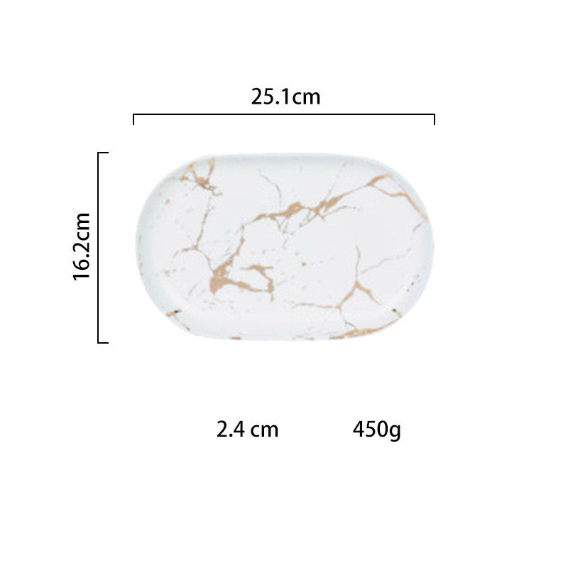 Gold-Edged Marble Tray — marble trays decor, view 9