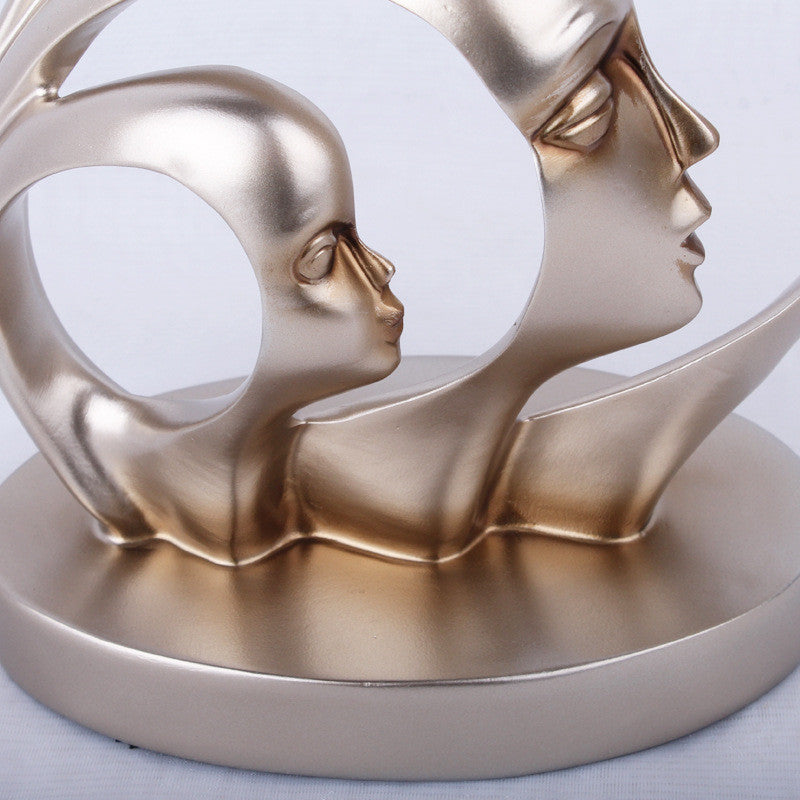 Modern Resin Sculpture — cast resin sculpture decor, view 5