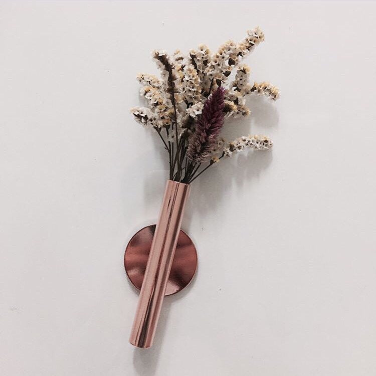 Brass Wall Bud Vase — wall decor, view 7
