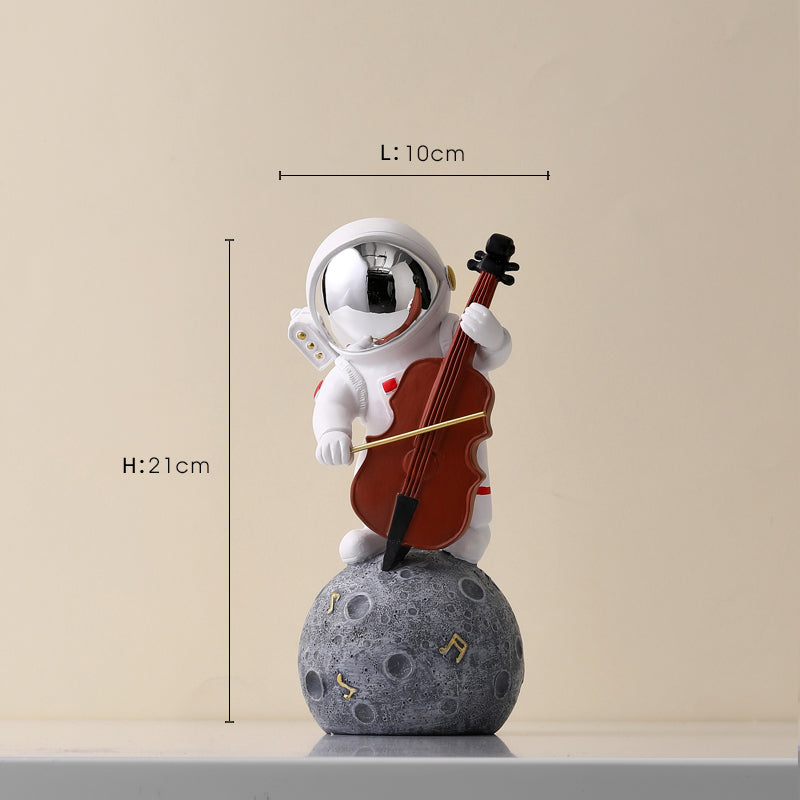 Astronaut Resin Figurine — cast resin sculpture decor, view 12