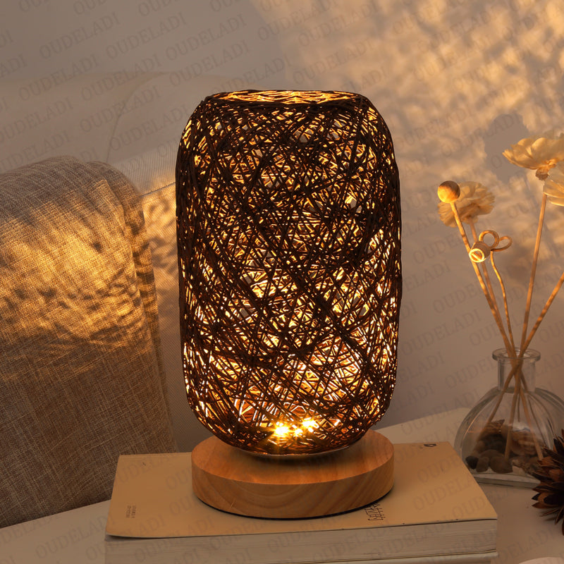 Woven Rope Table Lamp, lighting decor, view 3