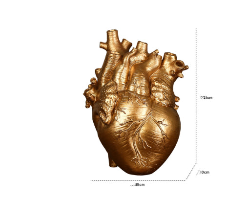 Anatomical Heart Wall Vase — glazed ceramic vases decor, view 9
