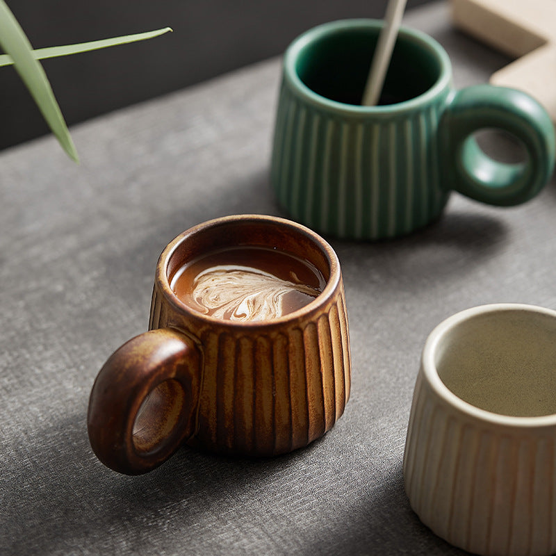 Ribbed Stoneware Cup — kitchen decor, view 4