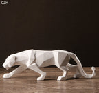 Black Panther Sculpture — cast resin sculpture decor, view 3
