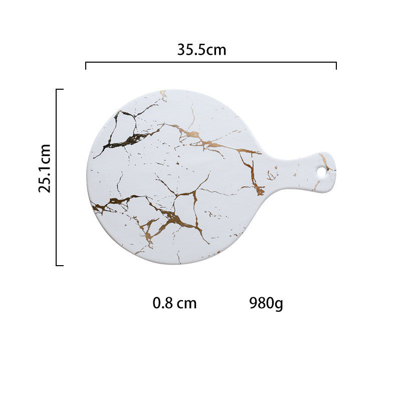 Gold-Edged Marble Tray — marble trays decor, view 12