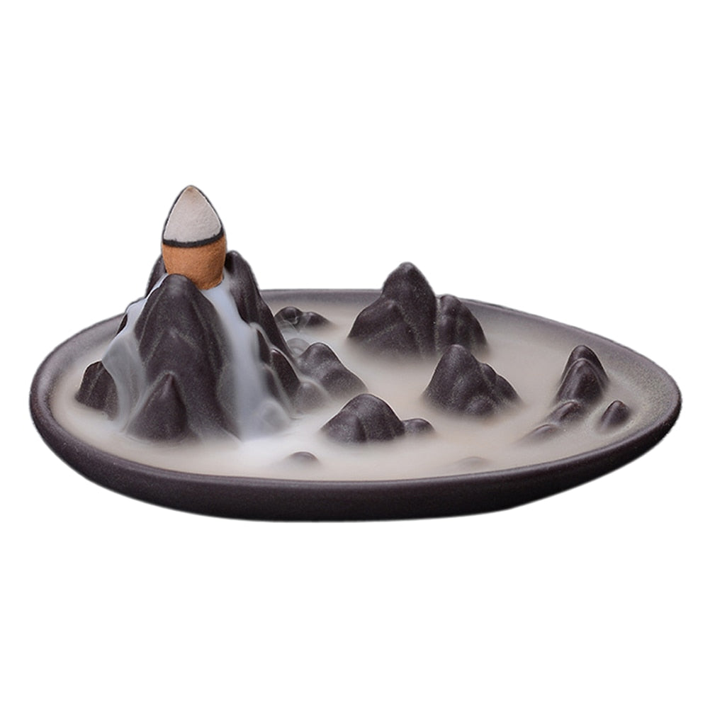 Ceramic Backflow Censer — glazed ceramic incense decor, view 3
