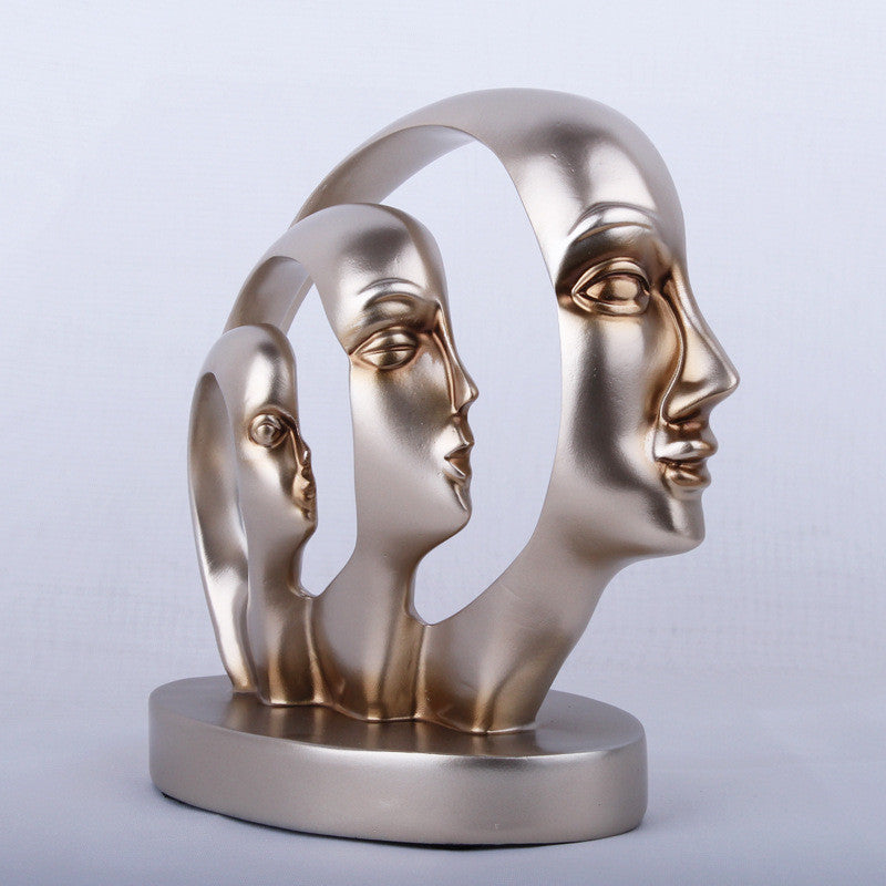 Modern Resin Sculpture — cast resin sculpture decor, view 3