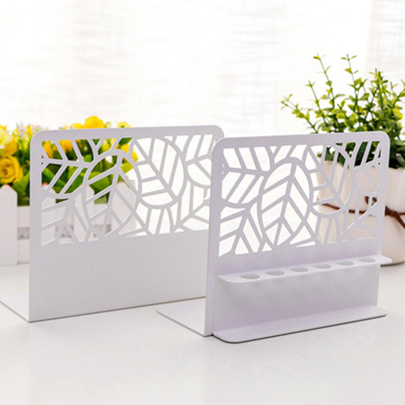 Minimal Metal Bookends — powder-coated metal desk decor, view 3