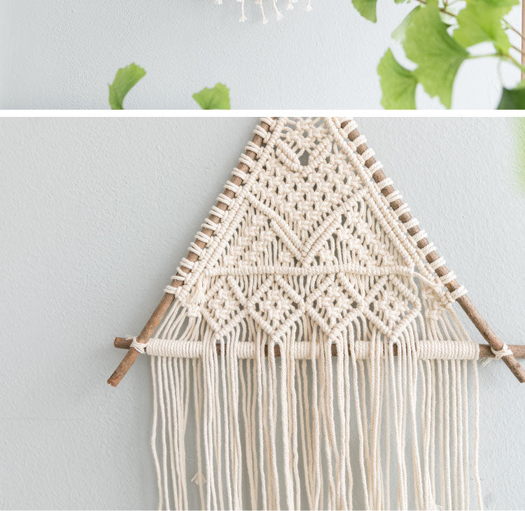 Macrame Wall Hanging — woven cotton wall decor, view 1
