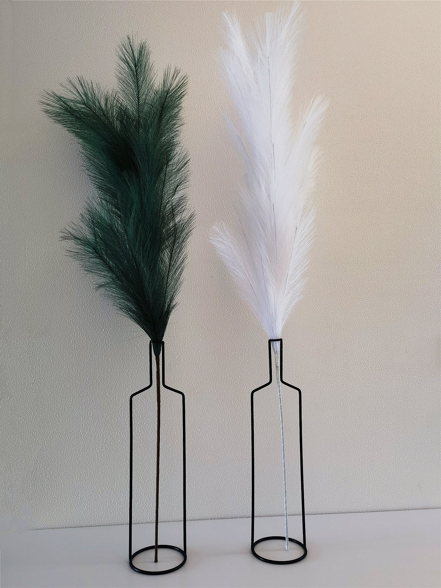 Iron Line Sculptural Vase — powder-coated metal vases decor, view 6