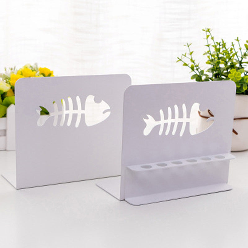 Minimal Metal Bookends — powder-coated metal desk decor, view 4