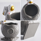 Astronaut Pen Holder — cast resin desk decor, view 5