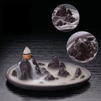 Ceramic Backflow Censer — glazed ceramic incense decor, view 2