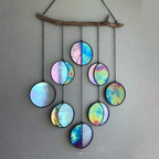 Moon Phase Wall Hanging — solid wood wall decor, view 4