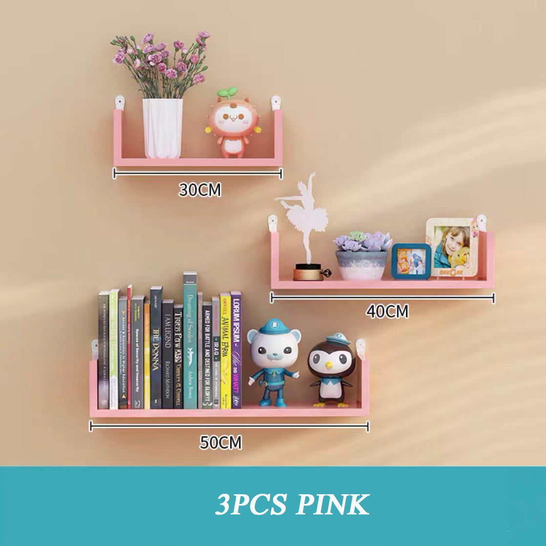Floating Wooden Wall Shelf — solid wood wall decor, view 2