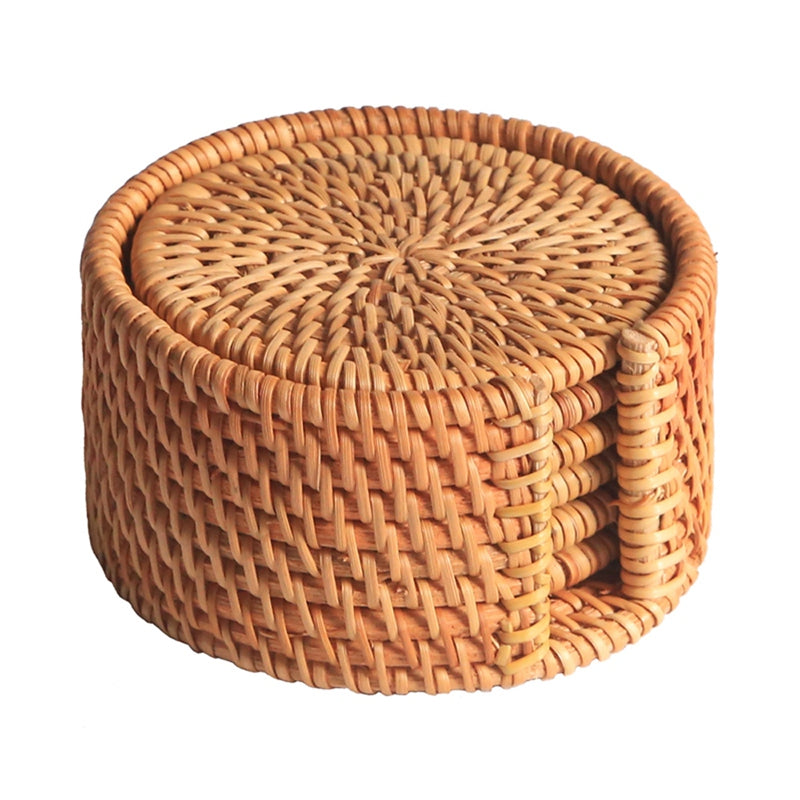 Rattan Trivet Set — kitchen decor, view 2