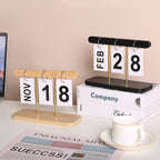 Wooden Perpetual Calendar — desk decor, view 3