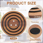 Round Acacia Trivet — kitchen decor, view 5