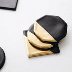 Black and Gold Coasters — kitchen decor, view 3