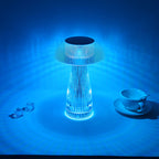 Crystal Jellyfish Table Lamp — cut crystal glass lighting decor, view 5