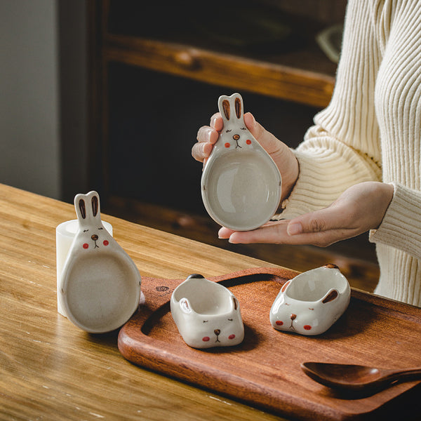 Rabbit Ear Saucers — decorative tray, view 1