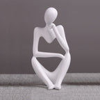 Black Thinker Trio — cast resin sculpture decor, view 11