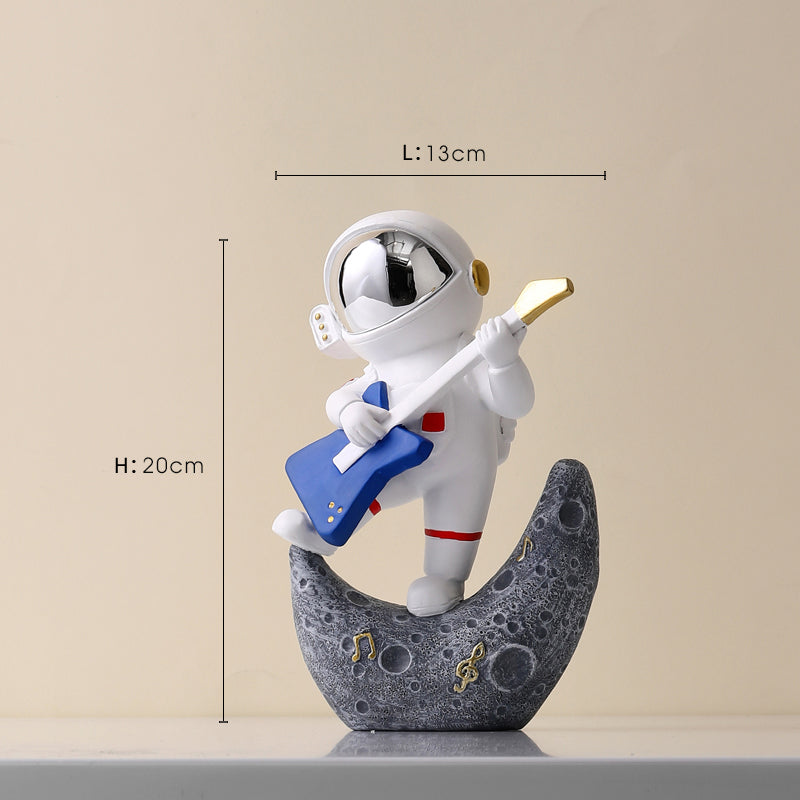 Astronaut Resin Figurine — cast resin sculpture decor, view 8