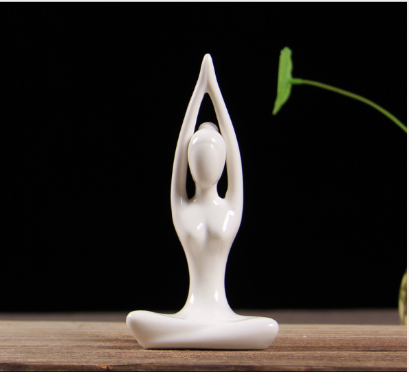 Seated Figure Set — glazed ceramic sculpture decor, view 8