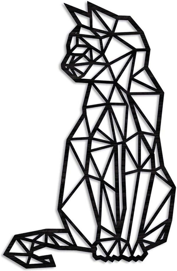 Wire Cat Wall Sculpture — wall decor, view 1