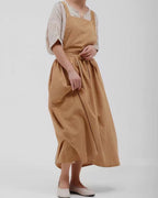 Cross-Back Linen Apron — kitchen decor, view 3