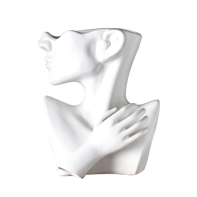 Portrait Ceramic Vase — glazed ceramic vases decor, view 5