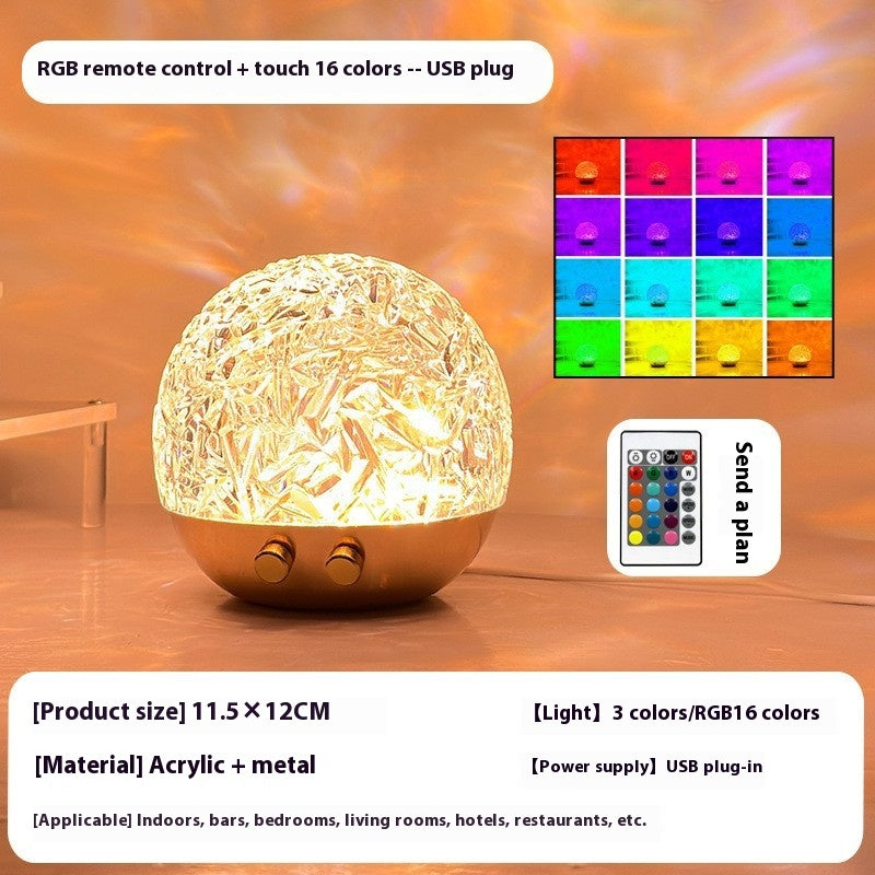 Water Ripple Projector Lamp — moulded plastic lighting decor, view 4