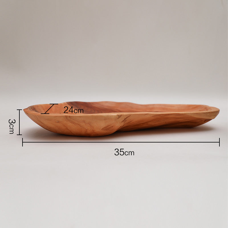 Irregular Wooden Platter, decorative tray, view 4