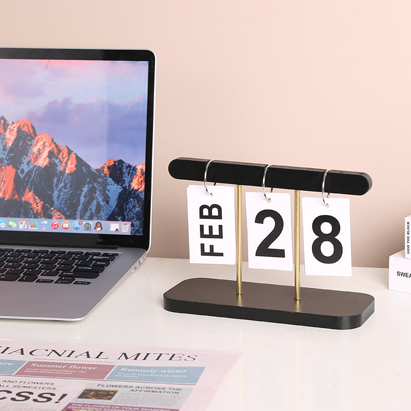 Wooden Perpetual Calendar — desk decor, view 8